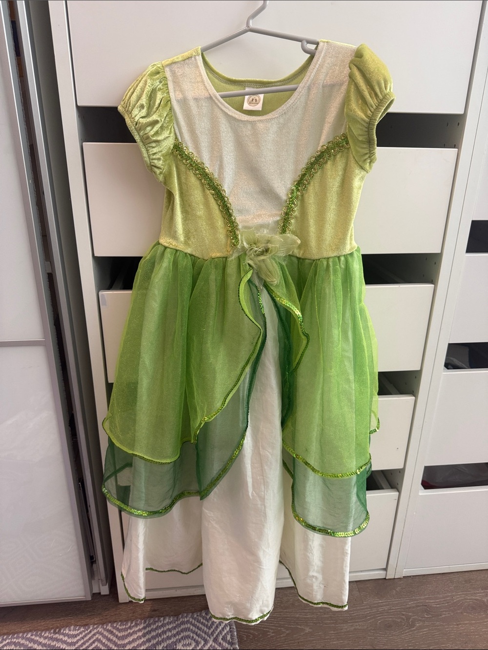 Green Tiana Princess Kids Costume Dress